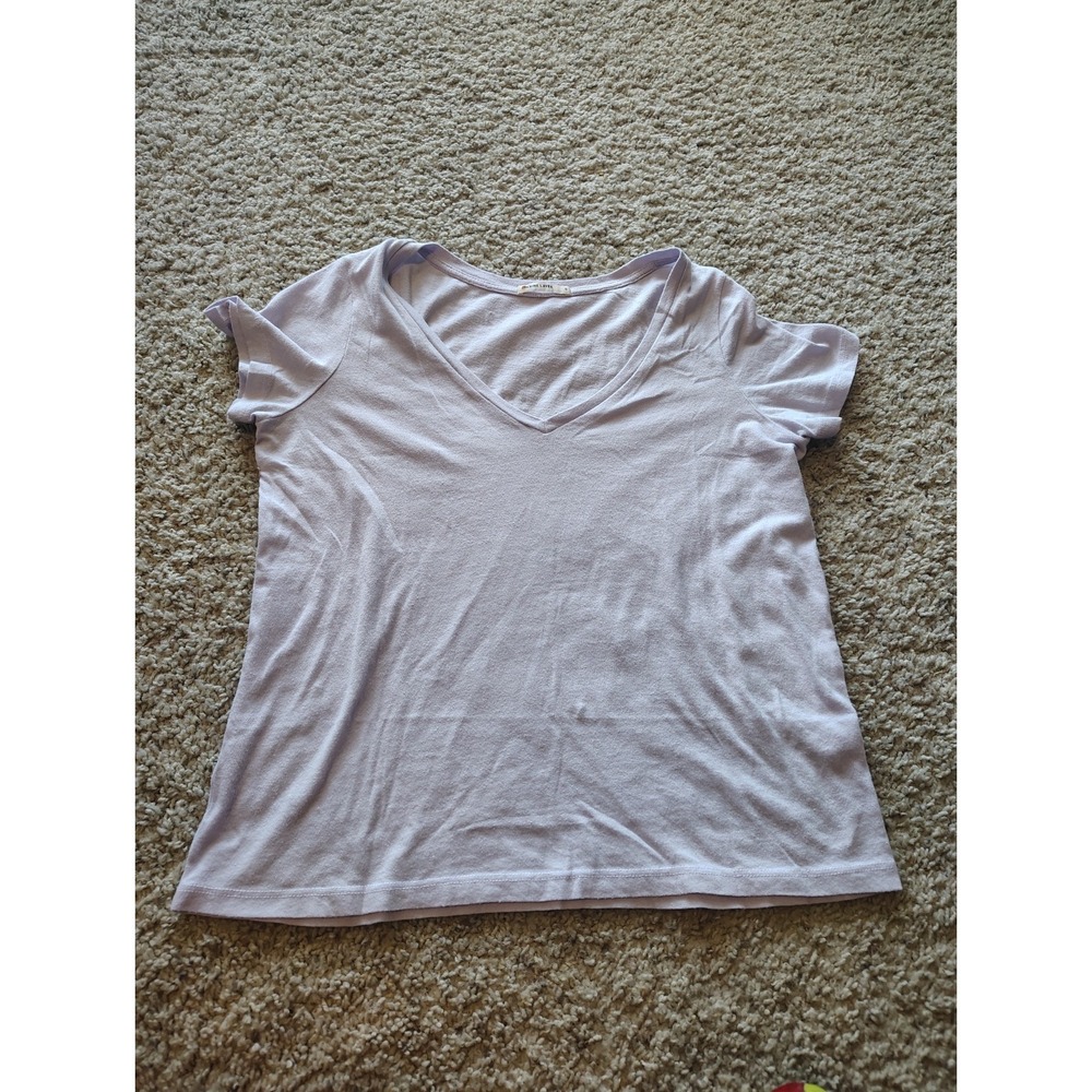 Marine Layer V-Neck Tshirt Oversized Women's S Small USA Made Light Pink